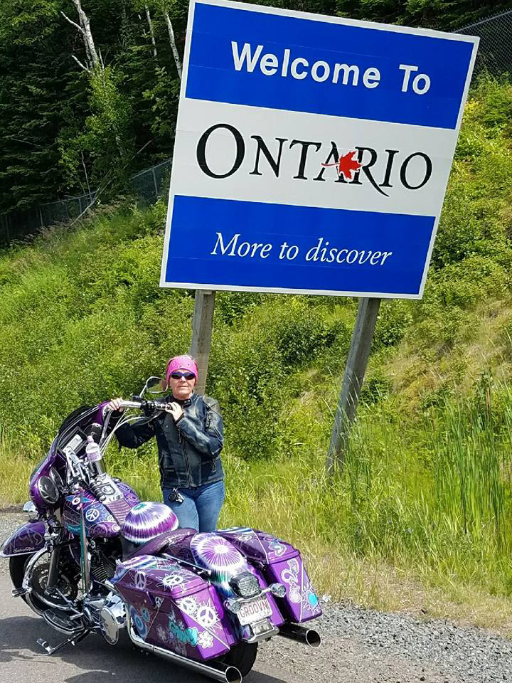 becky on her motorcycle